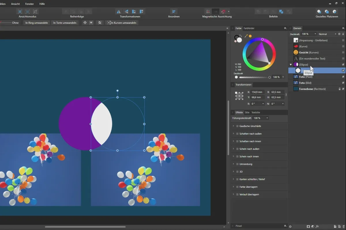 Affinity Designer-Tutorial – Grundlagen: 3.2 | Ebenen organisieren