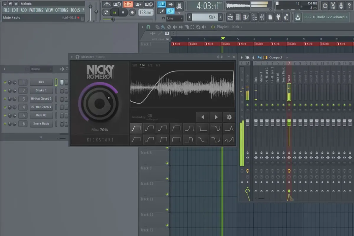 Digitale Musikproduktion mit FL Studio – 5.2 Beispielproduktion: Sidechaining in der Praxis