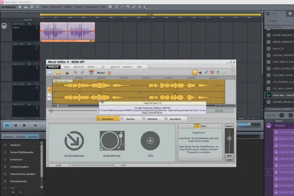 Crearea muzicii proprii cu Magix Music Maker: 16 | Lucrul cu editorul extern