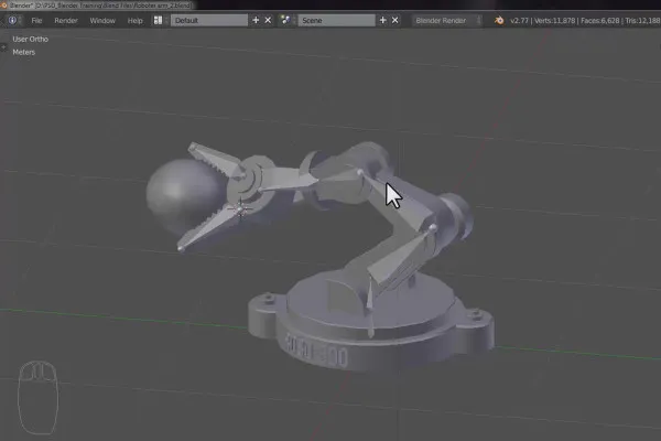 Das Praxis-Training für Blender-Einsteiger – 4.2 Roboterarm: Teil 2