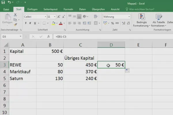 Bazele Excel - Introducere pentru începători: 17 Referințe absolute la celule