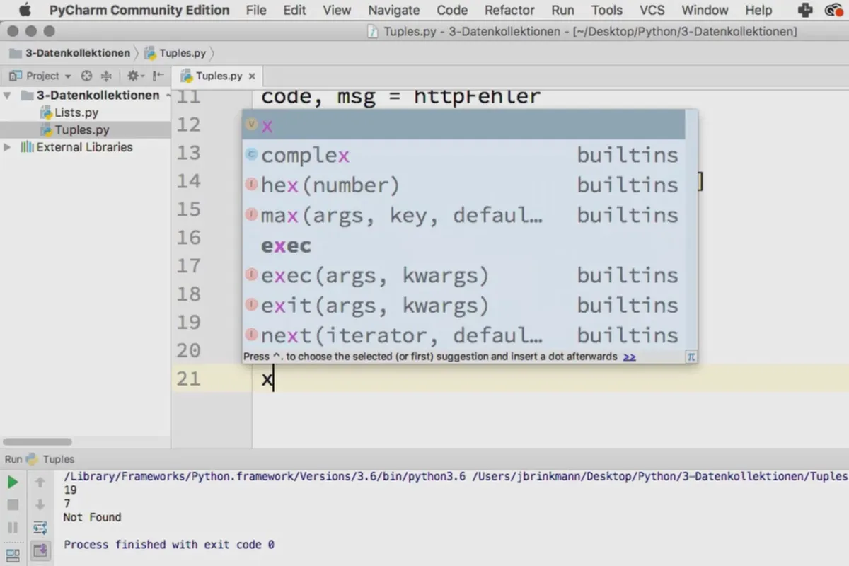 Programare cu Python - 3.2 Tuple