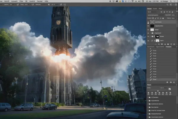 Photoshop-3D-Tutorial „Take-off”: 17 | Farbleuchten