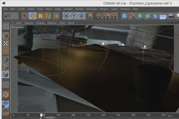 3D-Projekte in After Effects: Lichtreflexe in C4D Lite - Rekonstruktion