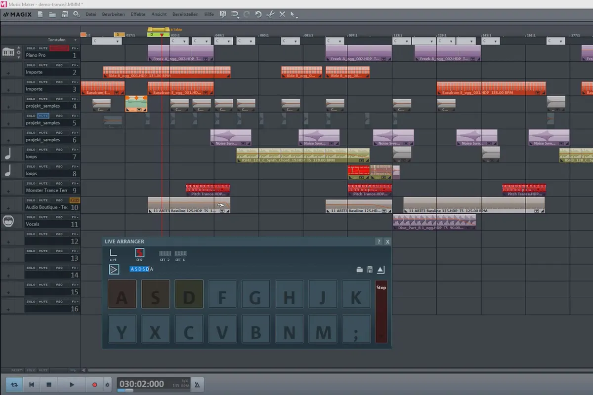 Crearea muzicii proprii cu Magix Music Maker: 17 | Lucrul cu Live Arranger.