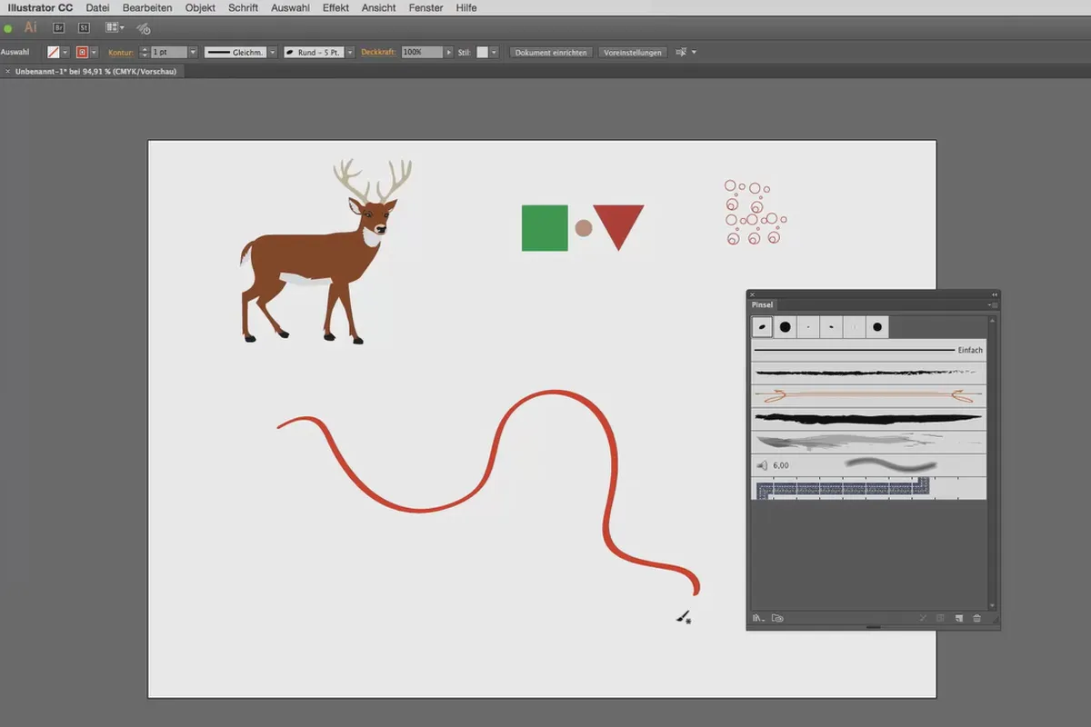 Illustrator für Einsteiger & Aufsteiger – 4.5 Pinsel-Werkzeug