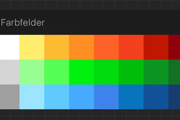 Farbfelder für Feuerzeichnungen in Procreate