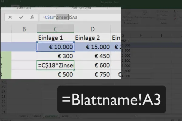 Bazele Excel - Introducere pentru începători: 19 lucrări cu referințe 3D în mai multe foi.