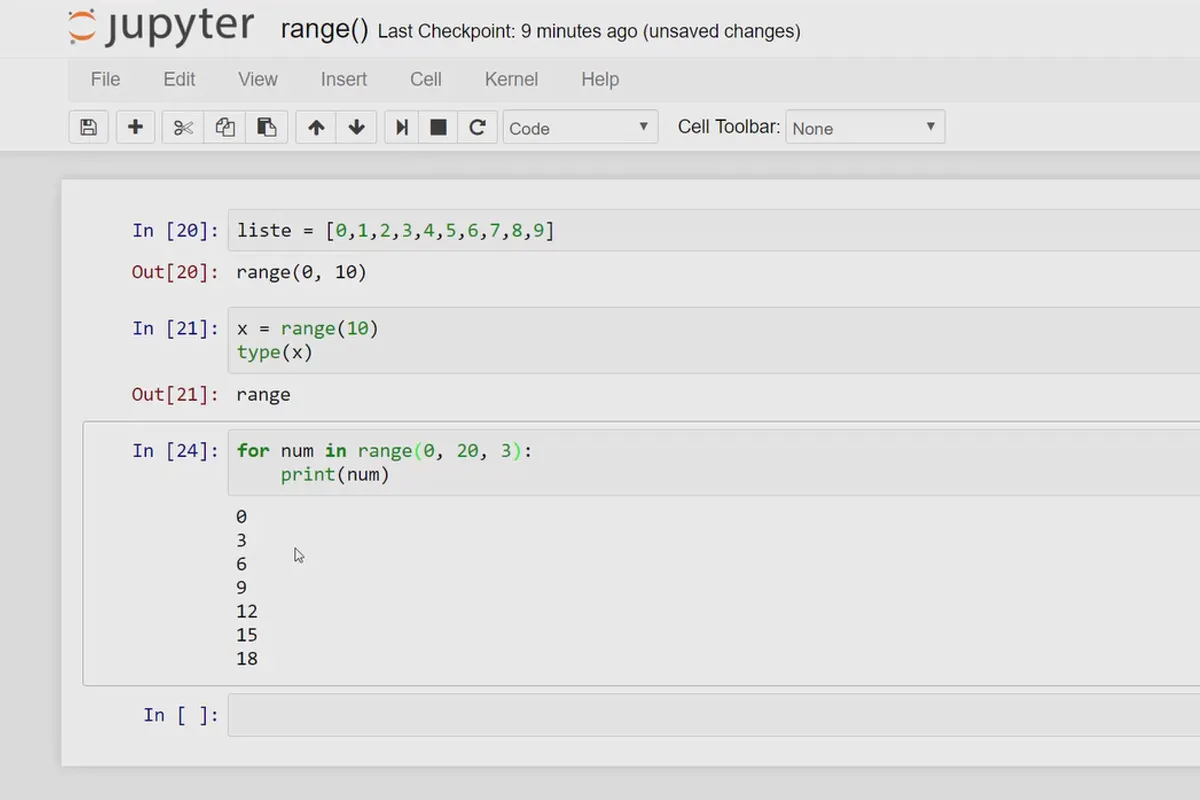 Programarea în Python pentru începători - funcția Range 19