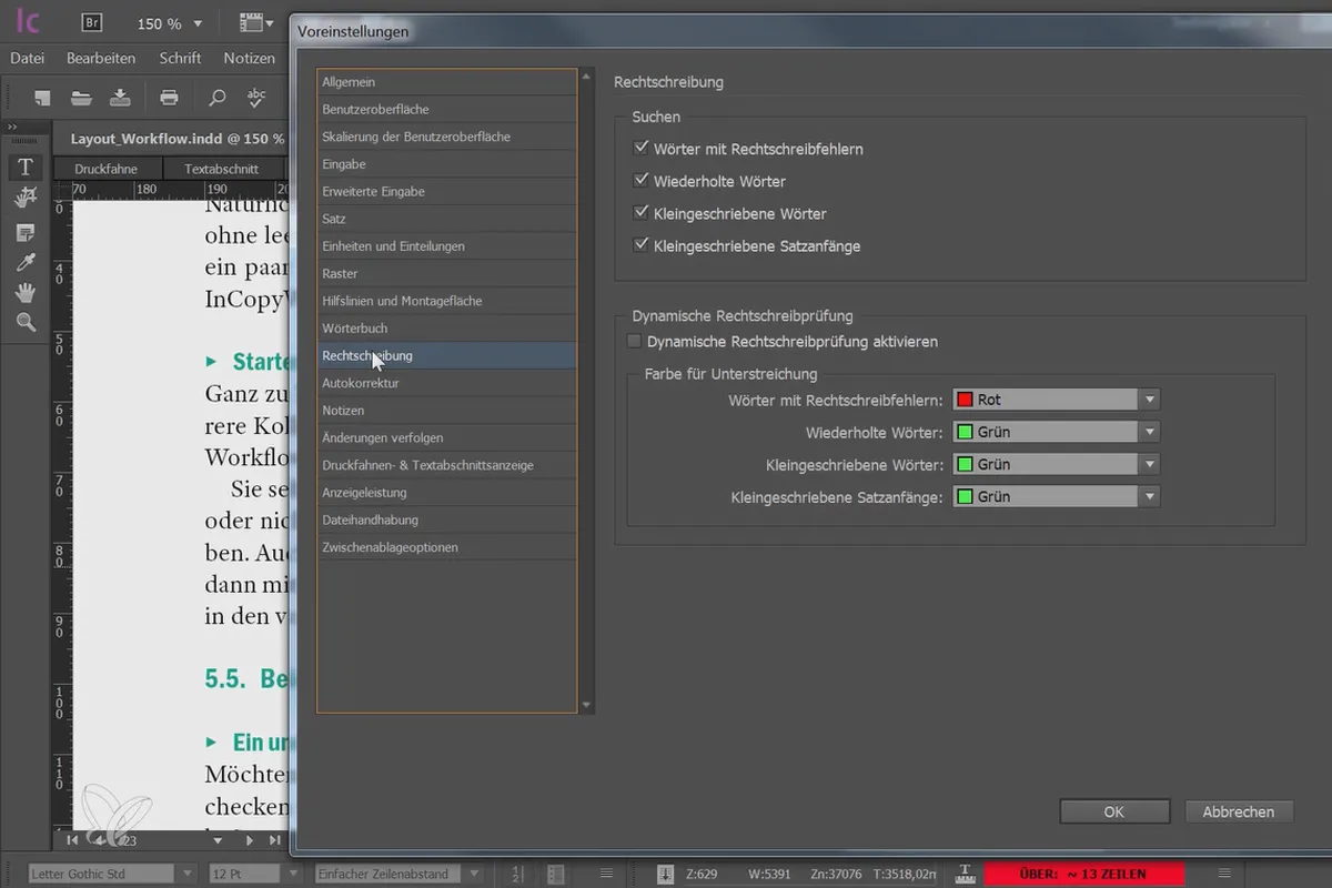 Adobe InCopy CC pentru editori - 5.6 Setări implicite