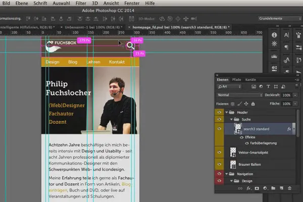 Neues in der Creative Cloud: Photoshop CC 2014 (Juni 2014) – 04 Intelligente Hilfslinien