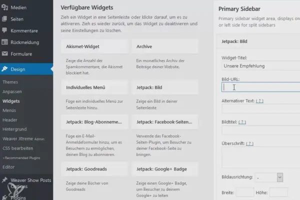 WordPress verstehen und einsetzen: 2.6 Die Sidebar