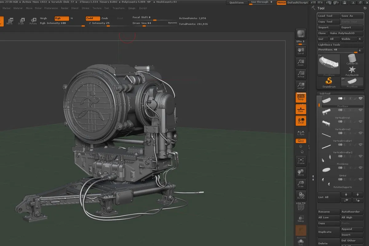 ZBrush pentru începători: 1.1 Structuri de meniu