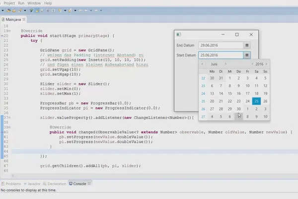 JavaFX für GUI-Entwicklung – 20 DatePicker