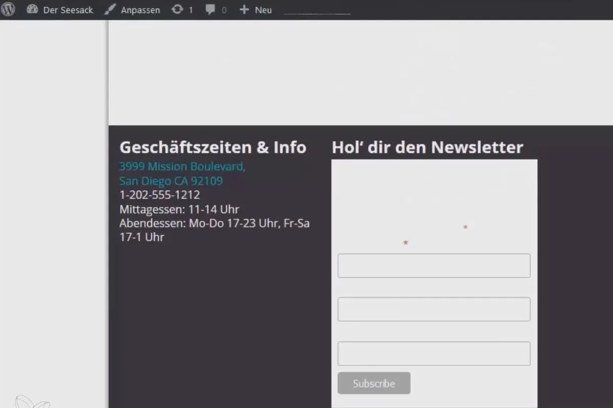 WordPress verstehen und einsetzen: 2.7 Der Footer