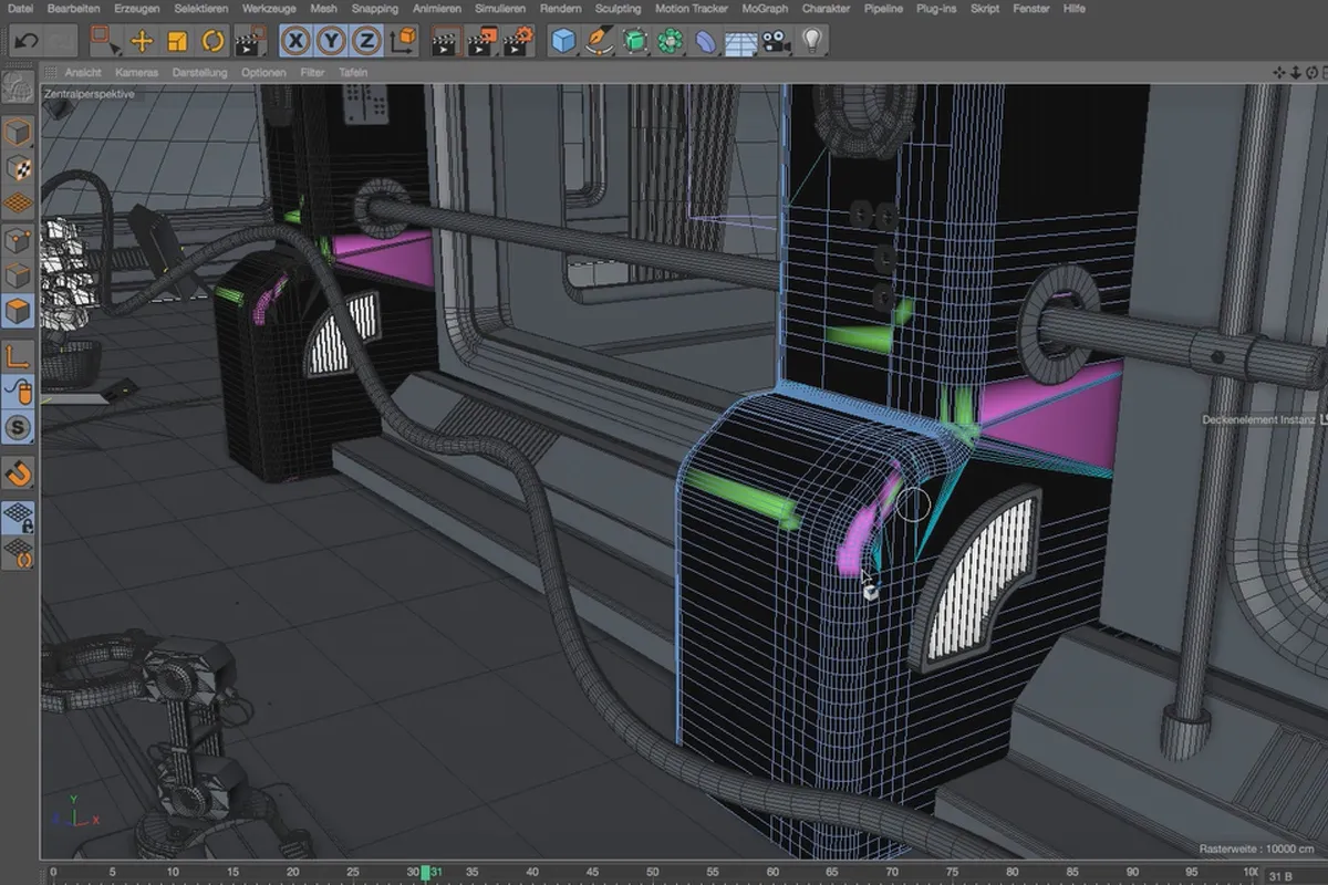 Practică în Cinema 4D - Modelarea și iluminarea unei stații spațiale: 20 vertex-map