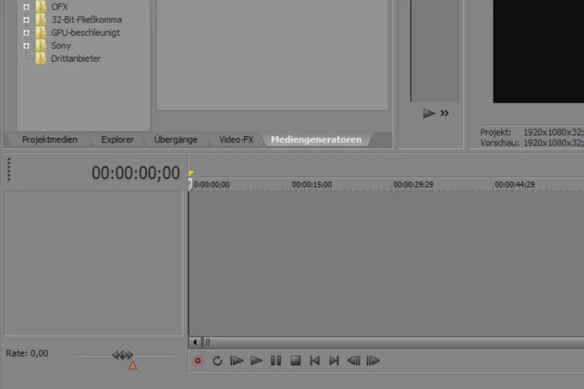 VEGAS Pro: Das Layout Teil 1