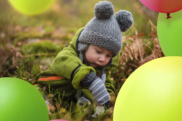 Bilder mit bunten Luftballons: klassische Ballon-Form 1