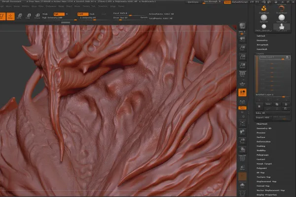 ZBrush pentru începători: 5.9 Straturi/Ținta de Morfări.