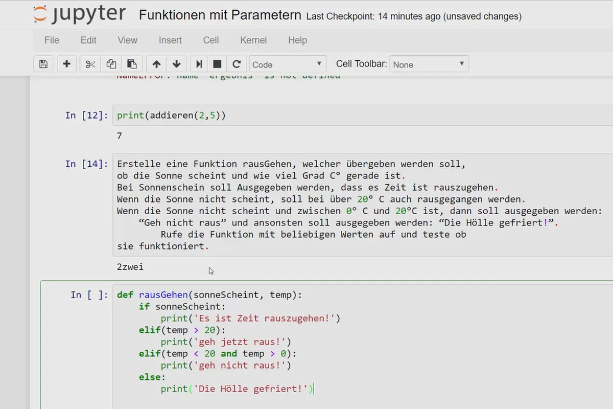 Programare în Python pentru începători - 22 funcții cu parametri.