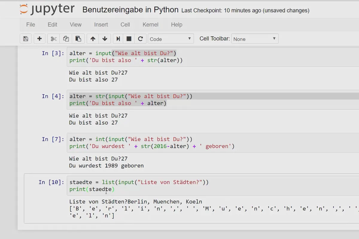 Programarea în Python pentru începători - 23 intrare de utilizator.