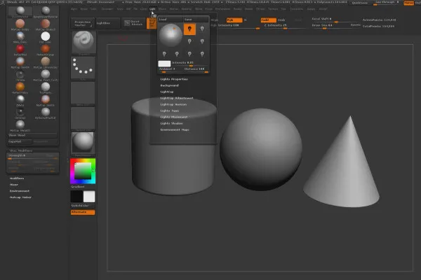 ZBrush pentru începători: 6.1 Materiale