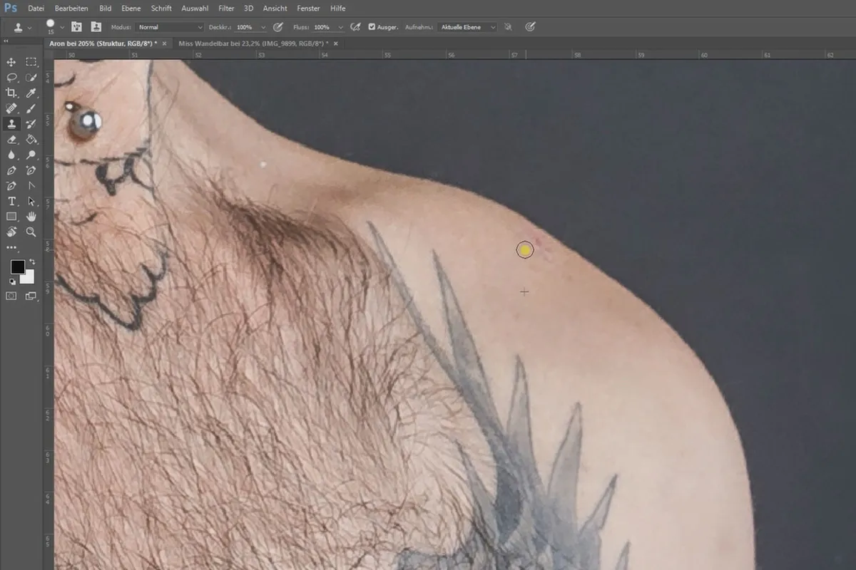 Frequenztrennung in Photoshop – 25 Struktur Körper