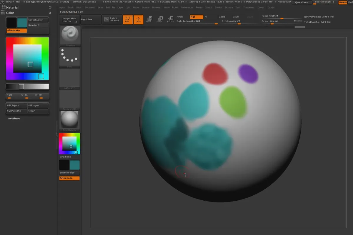 ZBrush pentru începători: 6.2 Polypaint