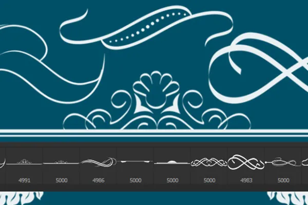 Das große Pinsel-Paket – verzierte Linien, Rahmen und Ornamente 2
