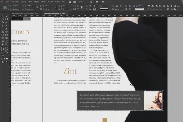 Învățarea InDesign - Tutorial pentru începători: 3.7 Plasarea textului în jurul obiectelor, obiecte ancorate.