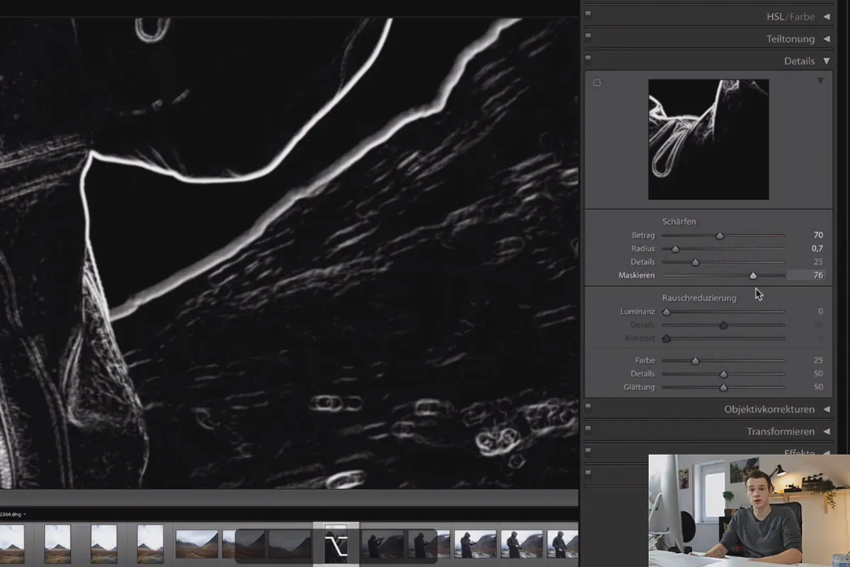 Lightroom Classic CC-Tutorial: 4.11 | Schärfen & Rauschen