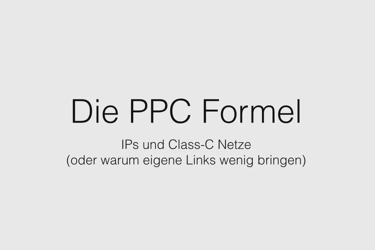 Mit der AdSense-Formel Geld verdienen – 5.4 IPs und Class-C-Netzwerke