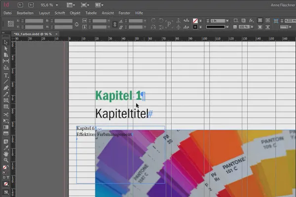 Großprojekte in Adobe InDesign - 3.14 - Auftaktseite anpassen, Kapitelnummer, Abschnitt