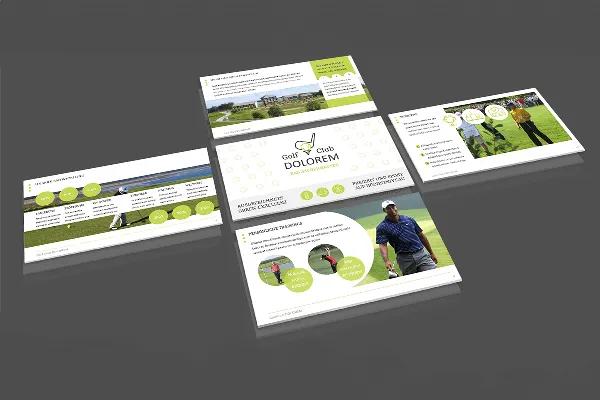 Layout-Vorlage für PowerPoint: Golf/Sport