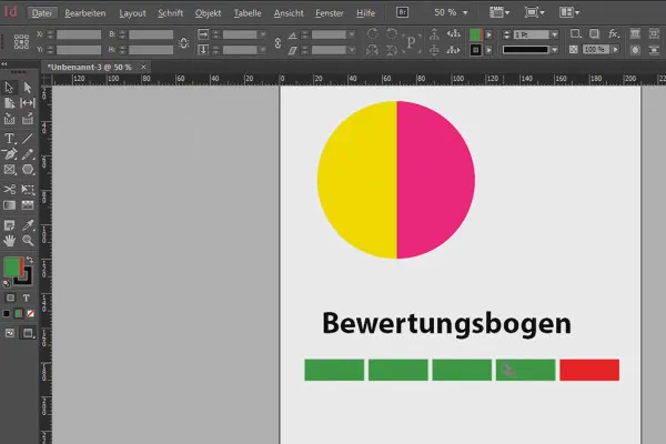 Mehrfarbige Farbfelder in InDesign