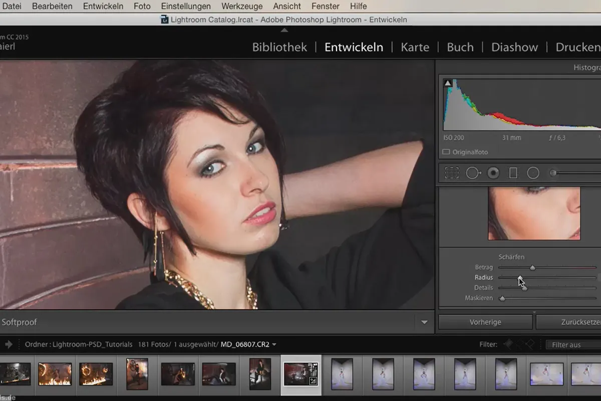 Lightroom pentru incepatori si avansati: 05 - Dezvoltarea imaginilor - 5.8 - Accentuarea cu LR