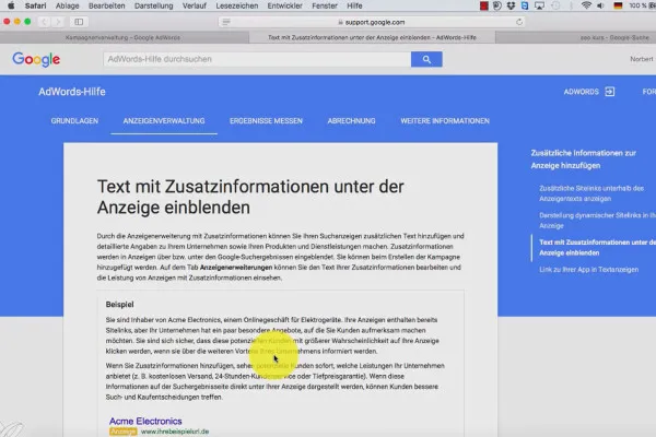 Google AdWords - costuri mai mici, mai mulți clienți - 6.8 Extinderea anunțurilor: Informații suplimentare