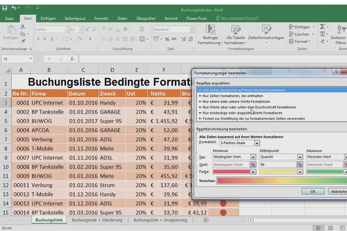 Fundamentele Excel - Introducere pentru începători: 29 Formatare condiționată: Verde, Roșu, Bifă