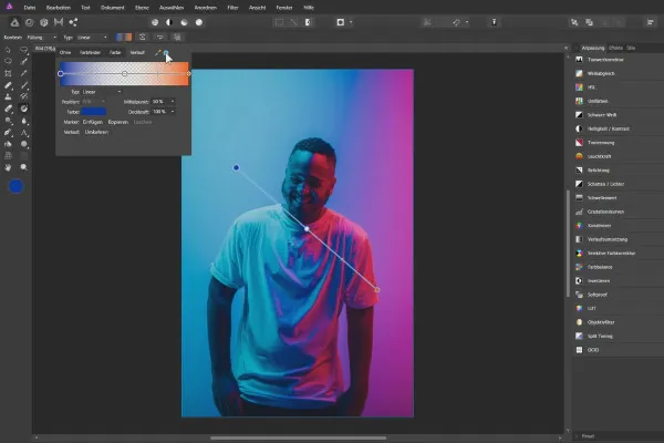 Tutorial de Affinity Photo - Fundamente: 3.10 | Instrument de gradient