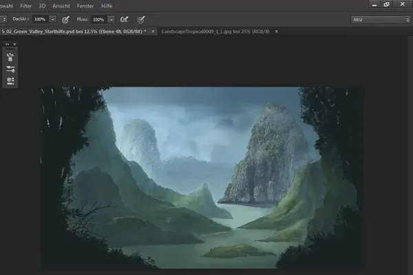 Digital Painting & Matte Painting: Texturieren mit einer Fotostruktur (Teil 2)