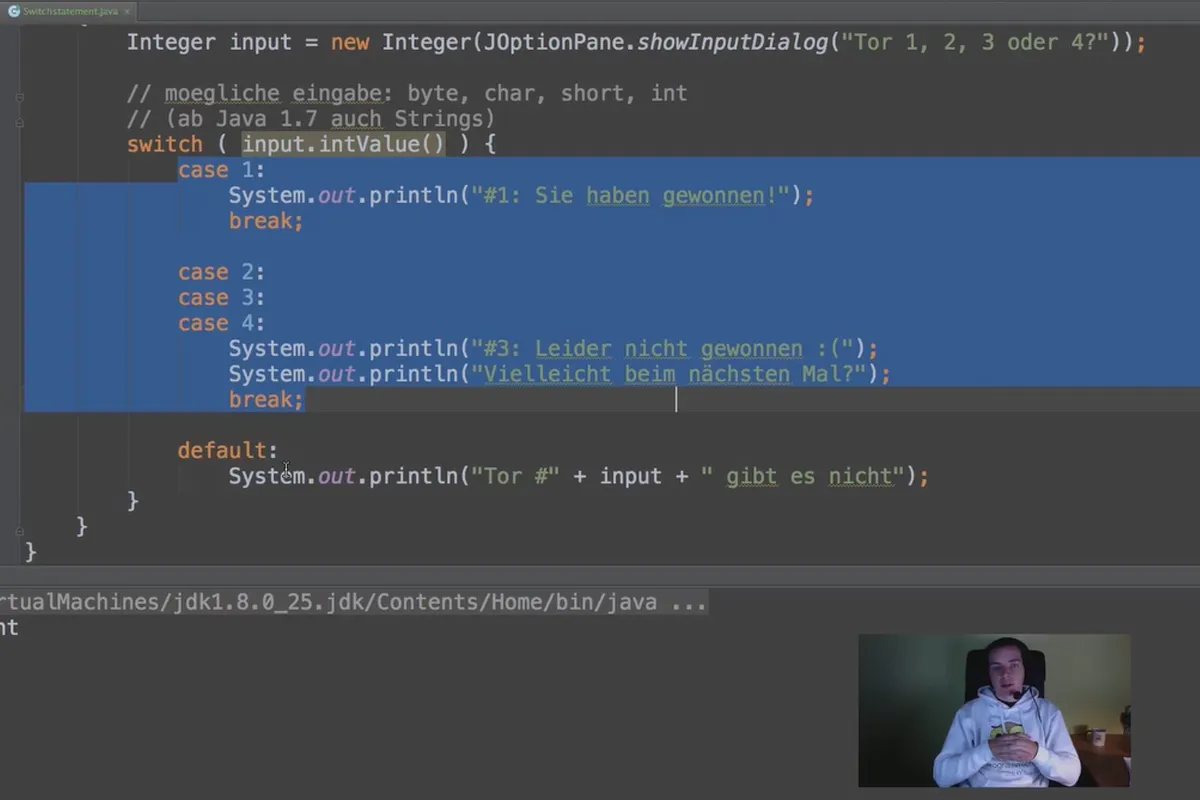 Java für Einsteiger – 6.5 Das switch()-Statement