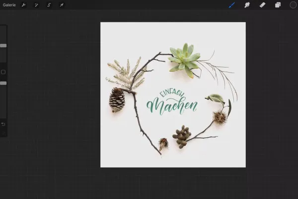 Tutorial Procreate - Principii de desen digital pe iPad: 6.1 | Plasarea letteringului pe Flatlay