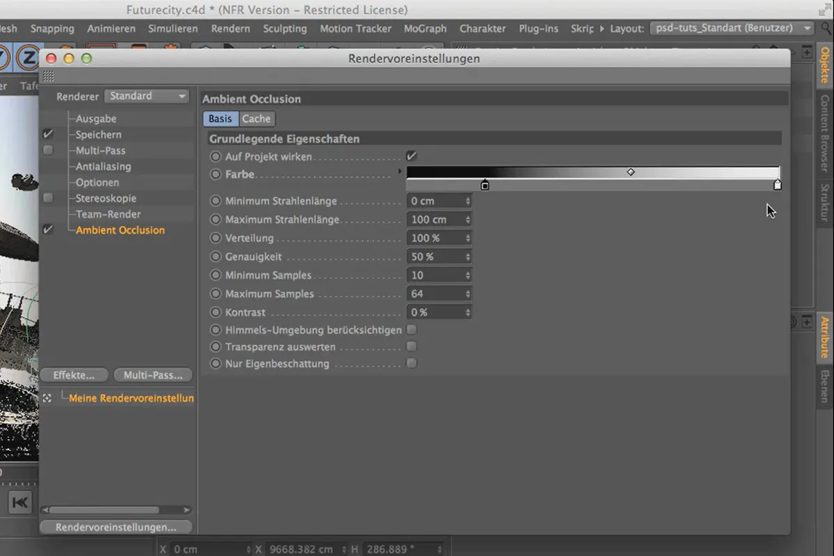 Cinema 4D meets Photoshop: I - 5.1. GI und AO anlegen