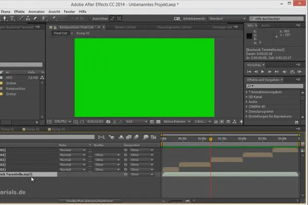 Tipps und Tricks zur Animation in After Effects: Audio in Unterkompositionen