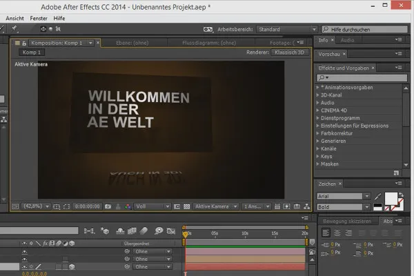 Tipps und Tricks zu 3D in After Effects: 3D-Vorschau