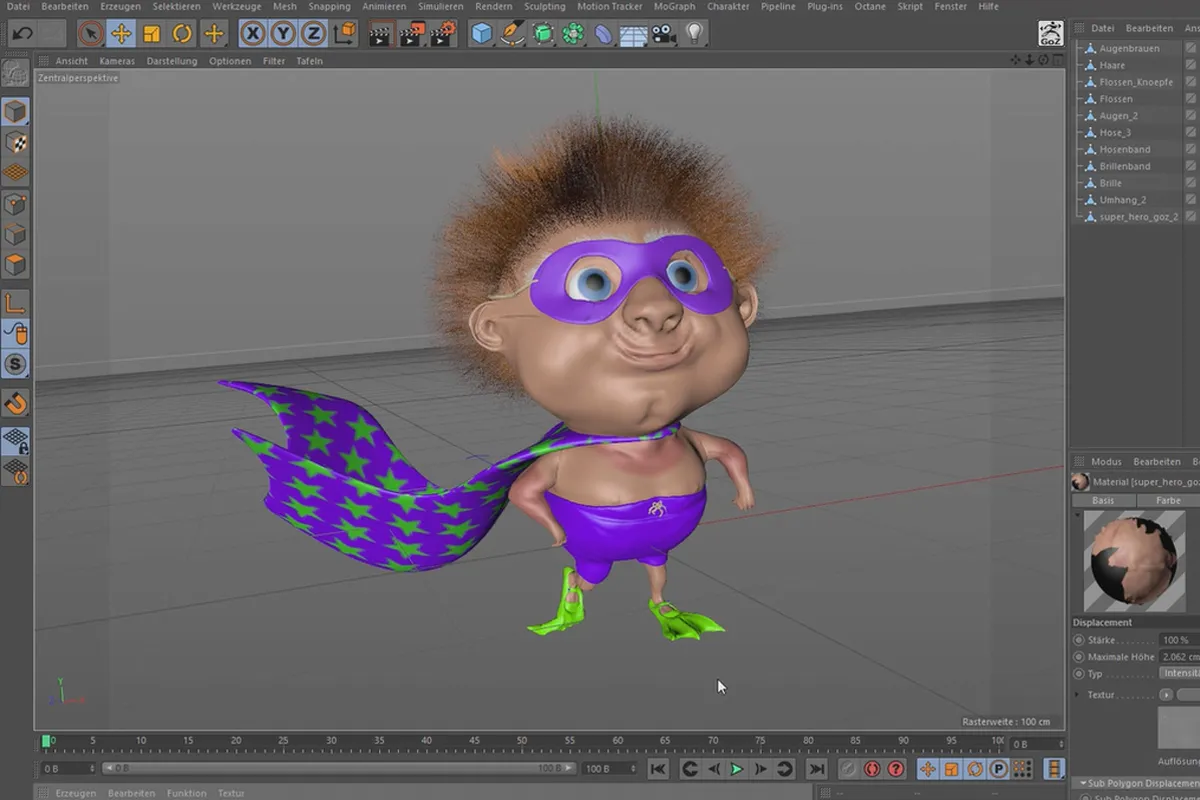 ZBrush pentru începători: 9.4 Randare în Cinema 4D/GoZ