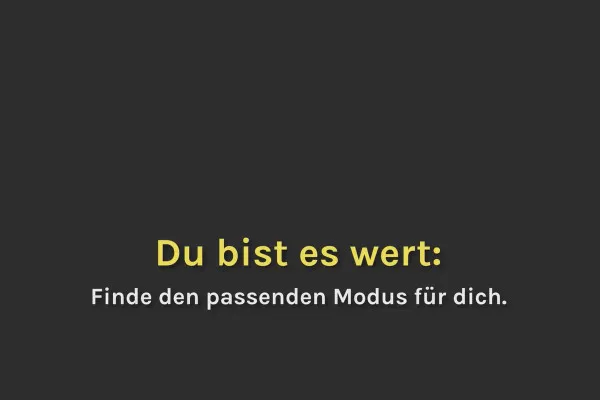 Smart-Performance: 08.05 Finde den passenden Modus für dich