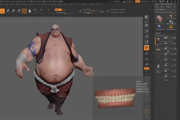 ZBrush 2019 - Training video pentru actualizare: 2 | Subtool-Mapă