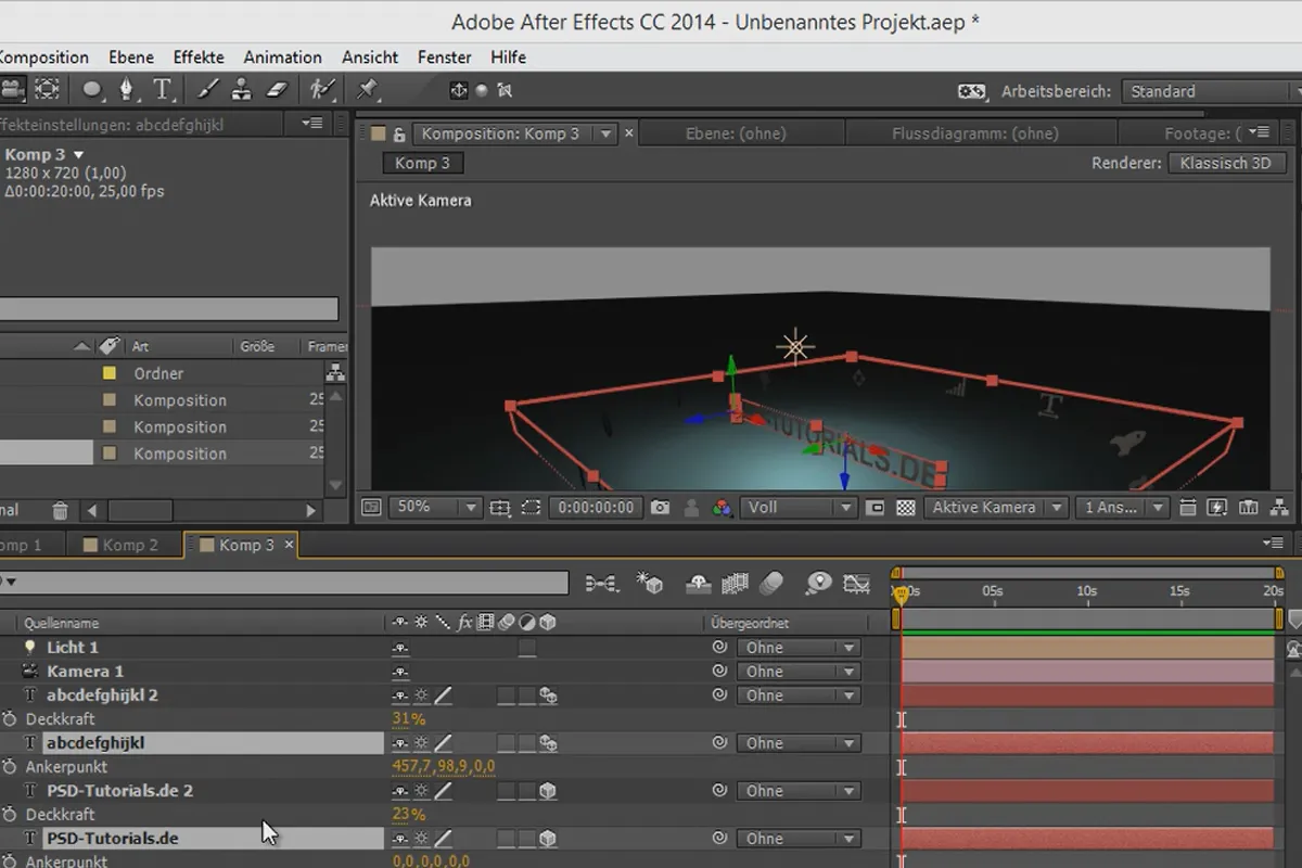 Tipps und Tricks zu 3D in After Effects: Render Order