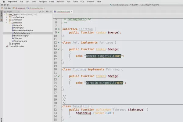 Objektorientierte Web-Programmierung mit PHP – 5.07 Interfaces definieren